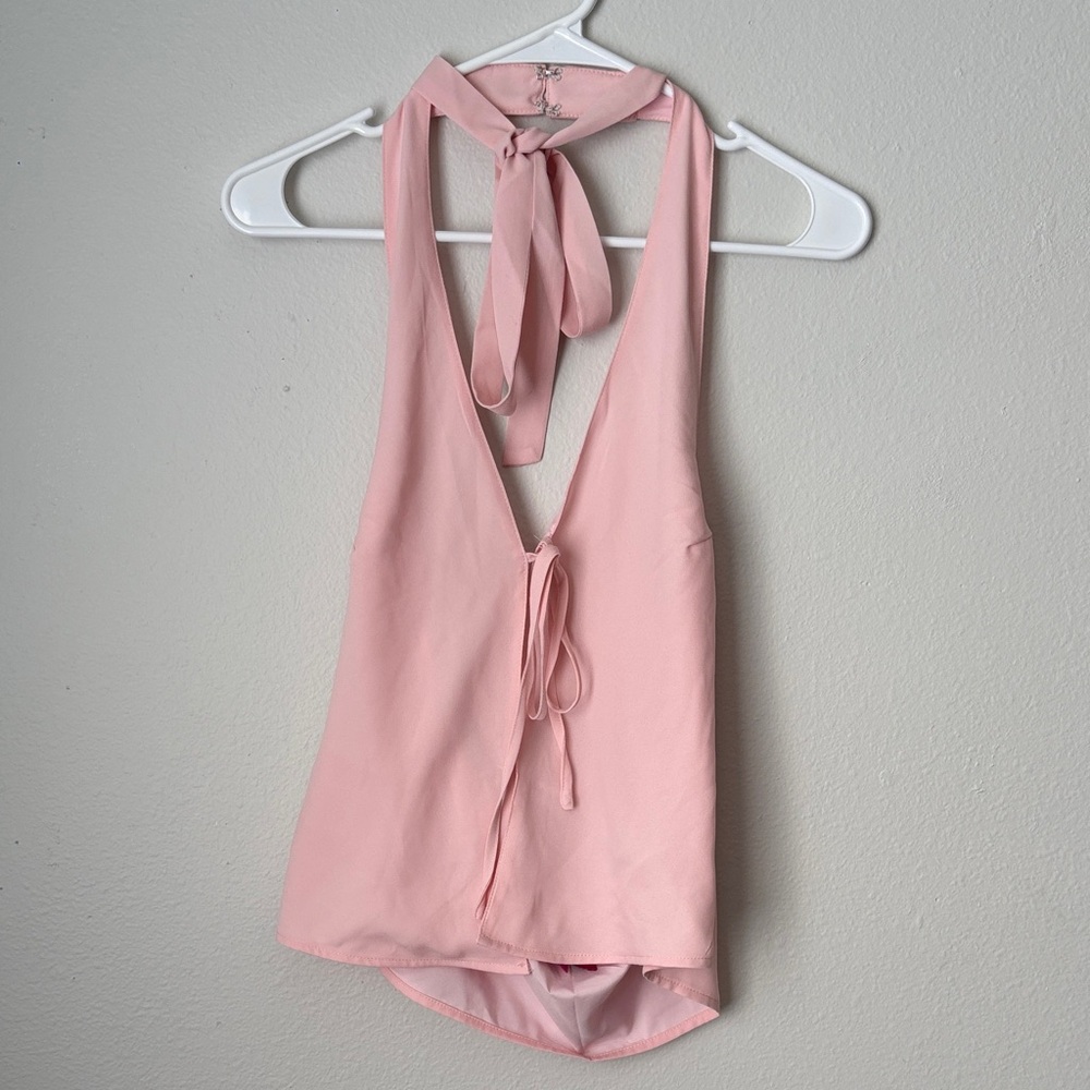 Edikted Soft Pink Halter Top